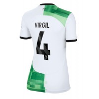 Liverpool Virgil van Dijk #4 Fotballklær Bortedrakt Dame 2023-24 Kortermet